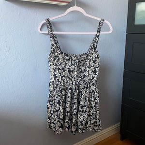 Urban Outfitters Black Floral Romper